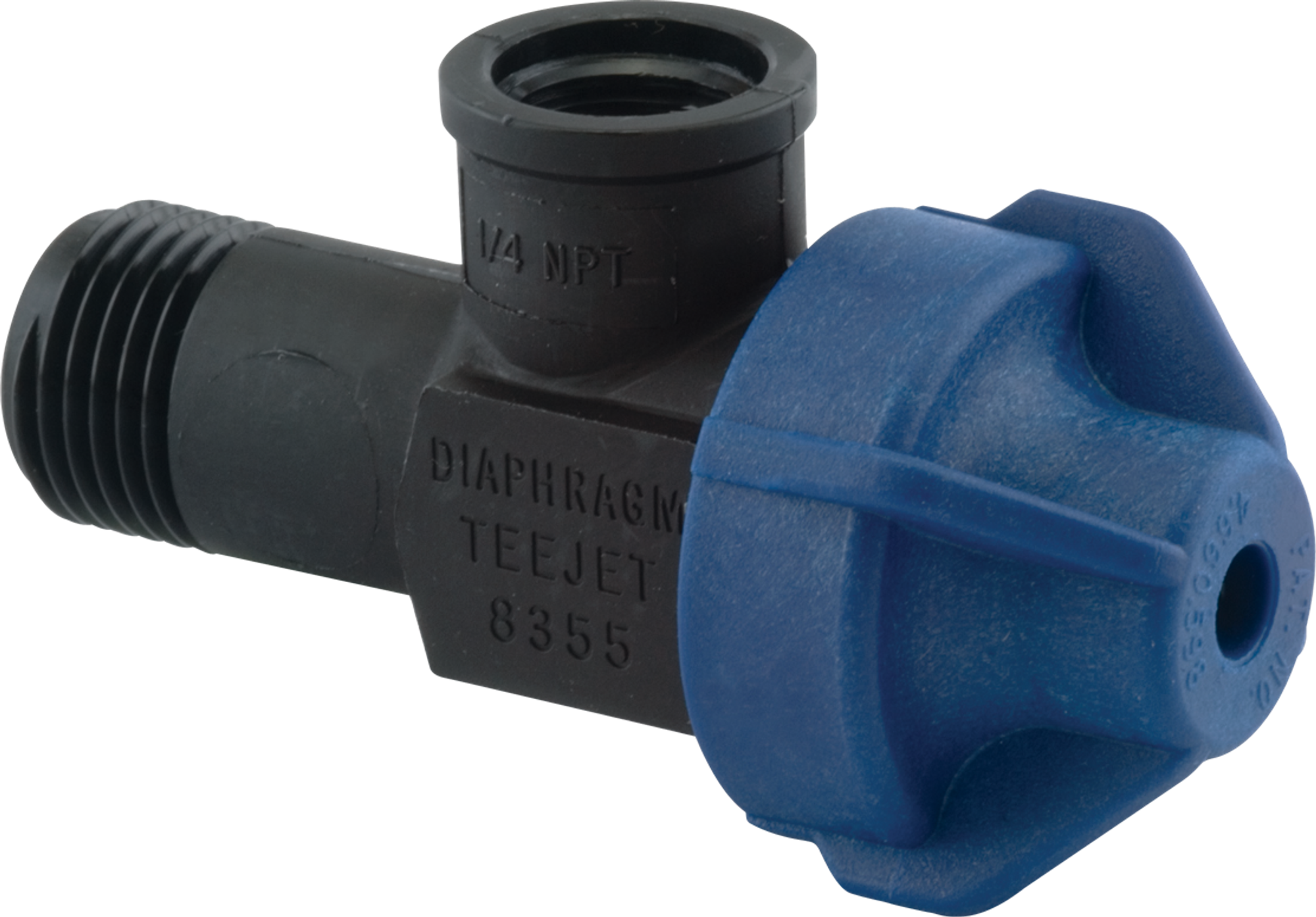 UniJet® Diaphragm Check Valve Nozzle Body, 8355-1/4-NY-BL-8 UniJet® Diaphragm Check Valve Nozzle Body, 8355-1/4-NY-BL-8